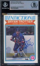 Bryan Trottier Beckett BAS Signed 1982-83 O-Pee-Chee Autograph