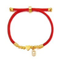 Charm-Schmuck-Armband Buchstaben Liebe Herz-AnhäNger Rotes Seil Geflochtene ▽