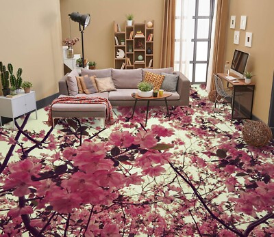 3D Elegant Blumen Q4060 Fußboden Wandbild Fototapete Tapete Familie Luna 2024