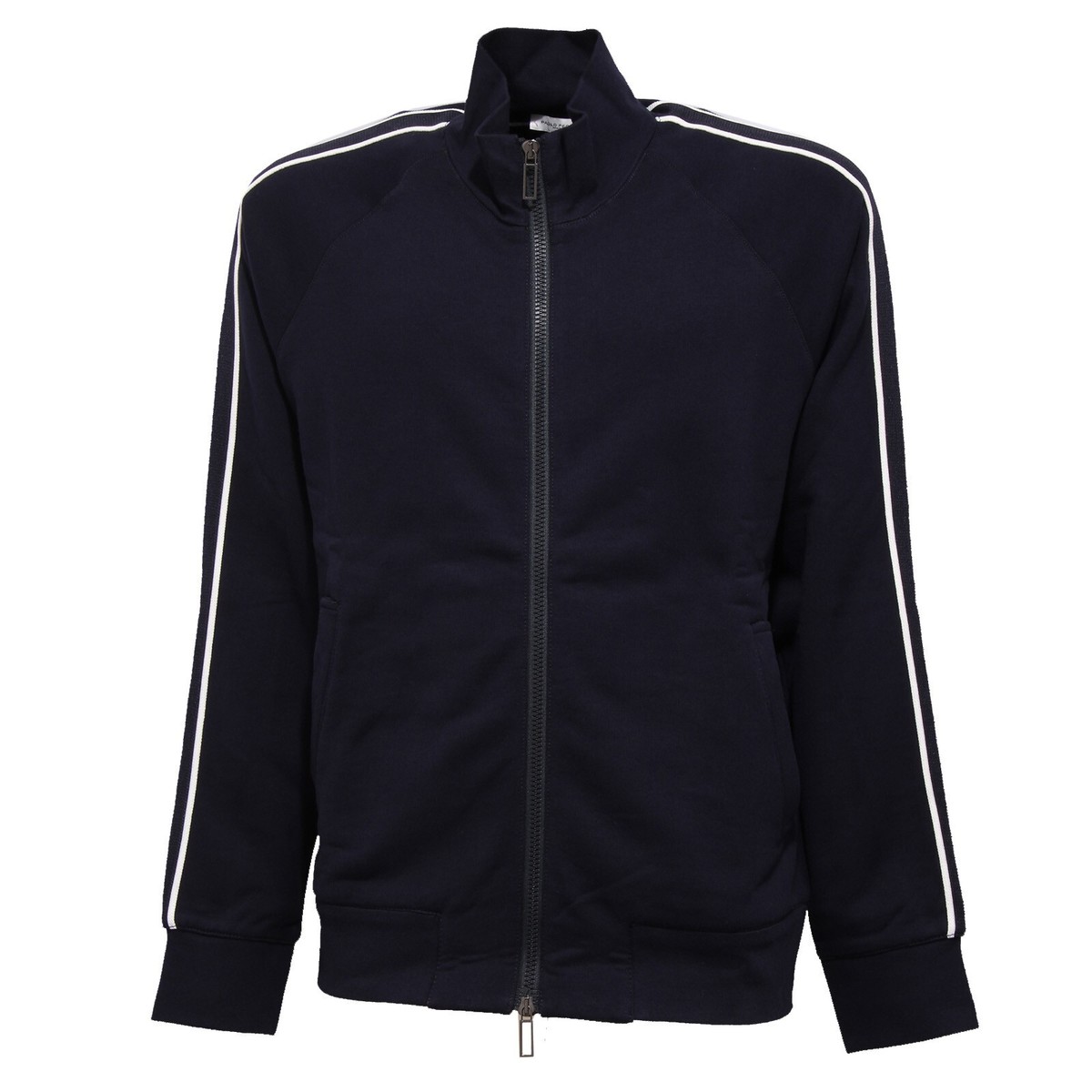 8399J felpa uomo PAOLO PECORA cotton blue full zip winter