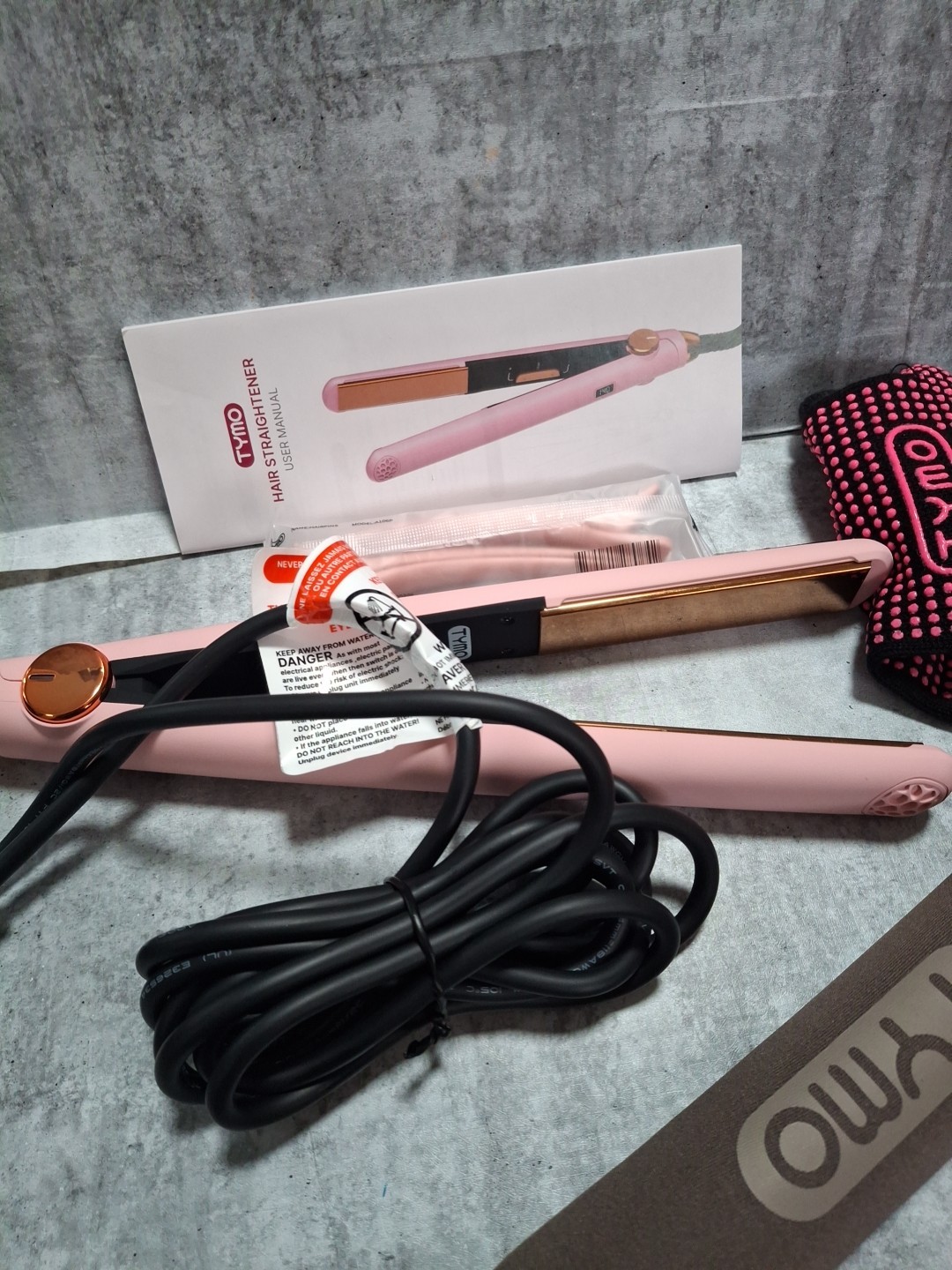 TYMO Flat Iron Hair Straightener 1 Inch, PINK