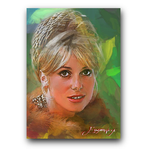 Catherine Deneuve #3 Art Card Limited 34/50 Edward Vela Signed (Movies Actress)