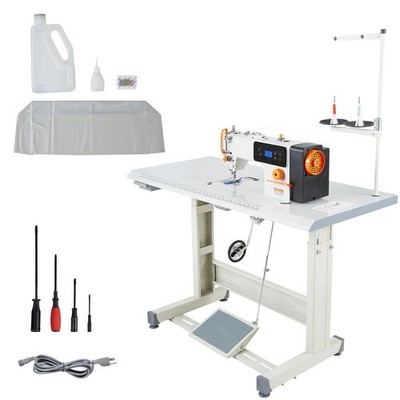 Uimoso Industrial Sewing Machine Set with Lockstitch and 550W Servo Motor