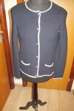 Strickjacke Janker dunklblau/grau Gr. 40/42