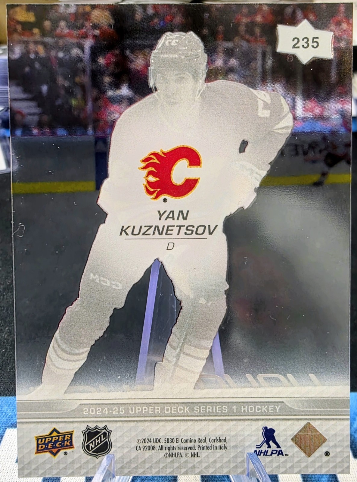 2024-25 Upper Deck Series 1 Young Guns Clear Cut #235 Yan Kuznetsov Rookie RC