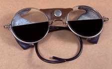 Vintage Willson Safety Goggles Welding Glasses Wire Rim 2" Split Lens Steampunk