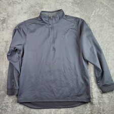 Under Armour Pullover Mens XL Black Coldgear 1/4 Zip Fleece Sweatshirt 1320745
