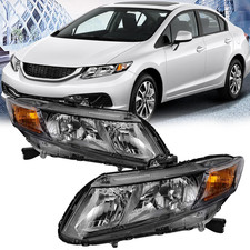 Black Headlights For 2012-2015 Honda Civic Sedan 4-door 2012 2013 Coupe Headlamp