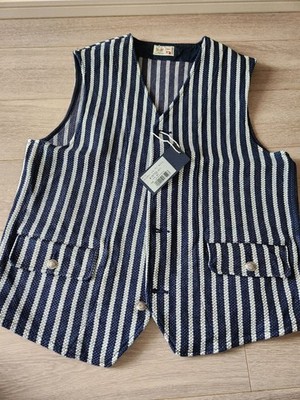 Graph Zero Navy & White Stripe Vest 2XL with Tags