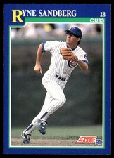 Ryne Sandberg 1991 Score #3 Chicago Cubs FREE SHIPPING AutographDen