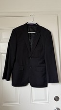 Vinci Design in Italy Men  s Black Two-Button Blazer   Classic Fit
