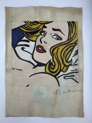Roy Lichtenstein COA Art Painting Original Drawing Vintage