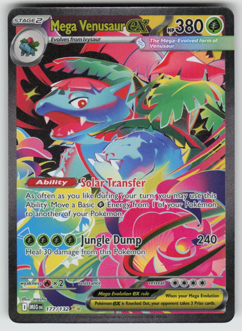 Mega Venusaur ex Holo 177/132 Mega Evolution Pokemon NM