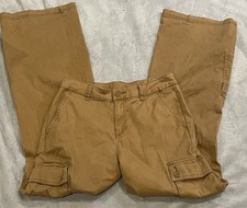 Woman  s Tan Cargo Pants with Pockets
