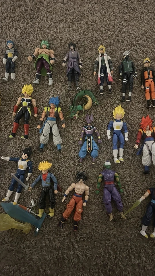 24 ANIME FIGURES CONSISTING OF NARUTO,DRAGONBALL,ONEPIECE, AND MORE! - Image 3 of 4