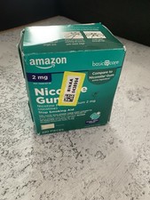 220 PCs Amazon Basic Care Uncoated Nicotine Gum 2 mg Arctic Mint Exp 2/2026