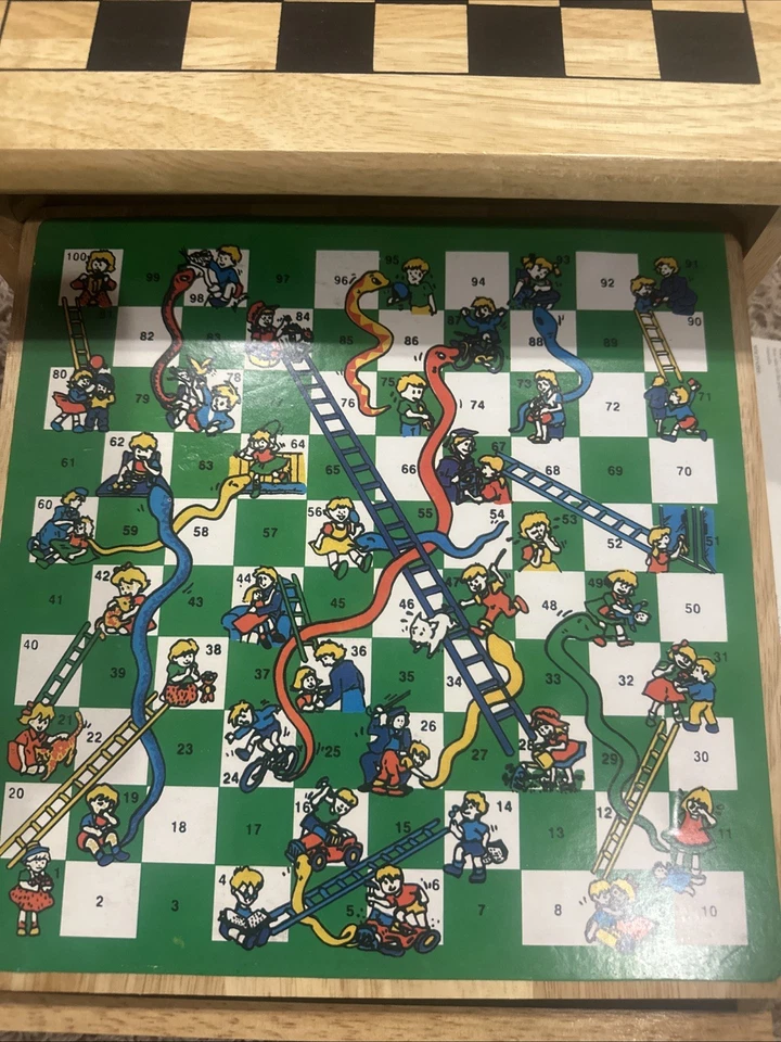 Deluxe Wooden Game House 10 In 1 Board Game Chess Checkers-New-Open Box-Read - Image 2 of 4