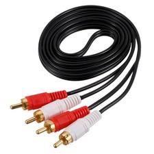 5ft RCA Cable, 2RCA Male to 2RCA Male Audio Video Speaker Cable
