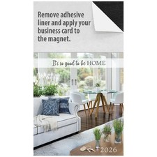 2026 Peel and Stick Magnetic Business Card Calendars, Box of 100, Includes En...