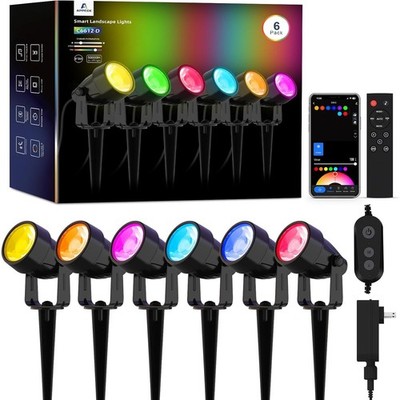APPECK Landscape Lighting, RGBW Color Changing Low Voltage Landscape Lights
