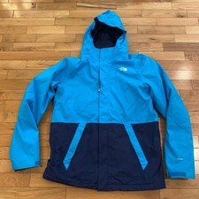 The North Face Boys XL 18/20 DryVent 3-in-1 Triclimate Jacket Blue Colorblock