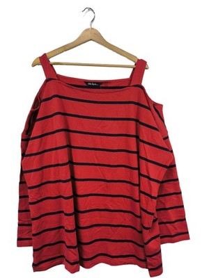 SELECTION BY ULLA POPKEN Strickpullover Damen Pullover Gr. DE 54 rot-schwarz