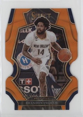 2022 Panini Select Premier Level Orange Prizm Die-Cut 14/65 Brandon Ingram hs9