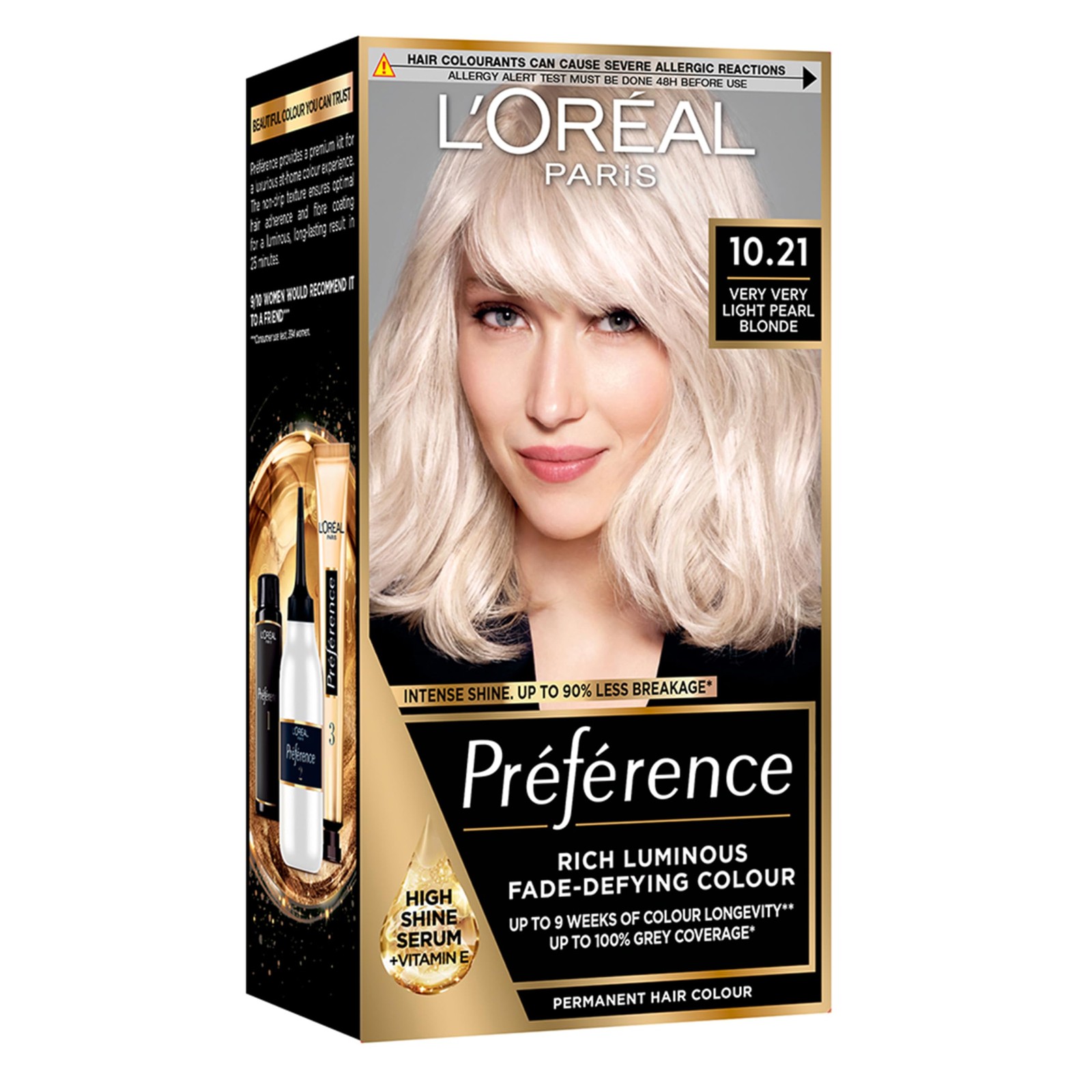 L'Oreal Preference Permanent Colour 10.21 Very Very Light Pearl Blonde - Image 2