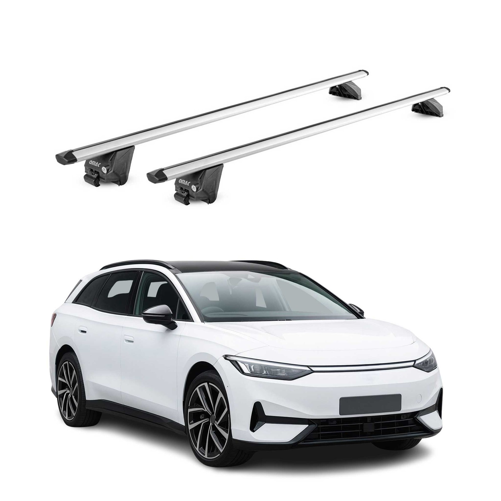 Barres de toit transversales alu gris VW ID.7 2024 2025 2026 homologuées ABE