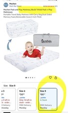 Mochen Pack and Play Playpen Mattress Pad 38x26 Trifold Memory Foam Cover