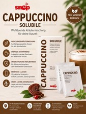SNEP Cappuccino Solubile 180 g | 30 Stickpacks | Kaffeegetränk mit Ganoderma