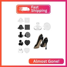 SooGree High Heel Cap Protectors  Heel Caps for High Heels 6 Pairs Black and W