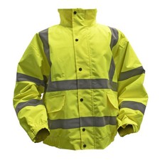 Image of Worksafe Hi-Vis Yellow Jacket with Quilted Lining & Elasticated Waist - XX-Large