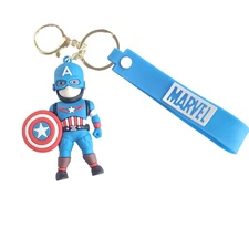 Marvel Captain America Superhero Keychain Figure Bag Charm Strap Avengers Comic