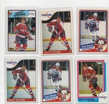 SCOTT STEVENS WASHINGTON CAPITALS 1984-89 O-PEE-CHEE VINTAGE 6X HOF LOT EX-NM