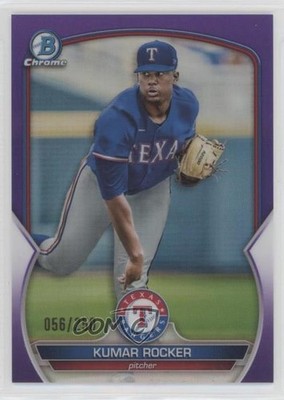 2023 Bowman Chrome Prospects Purple Refractor 56/250 Kumar Rocker #BCP-39 0v7