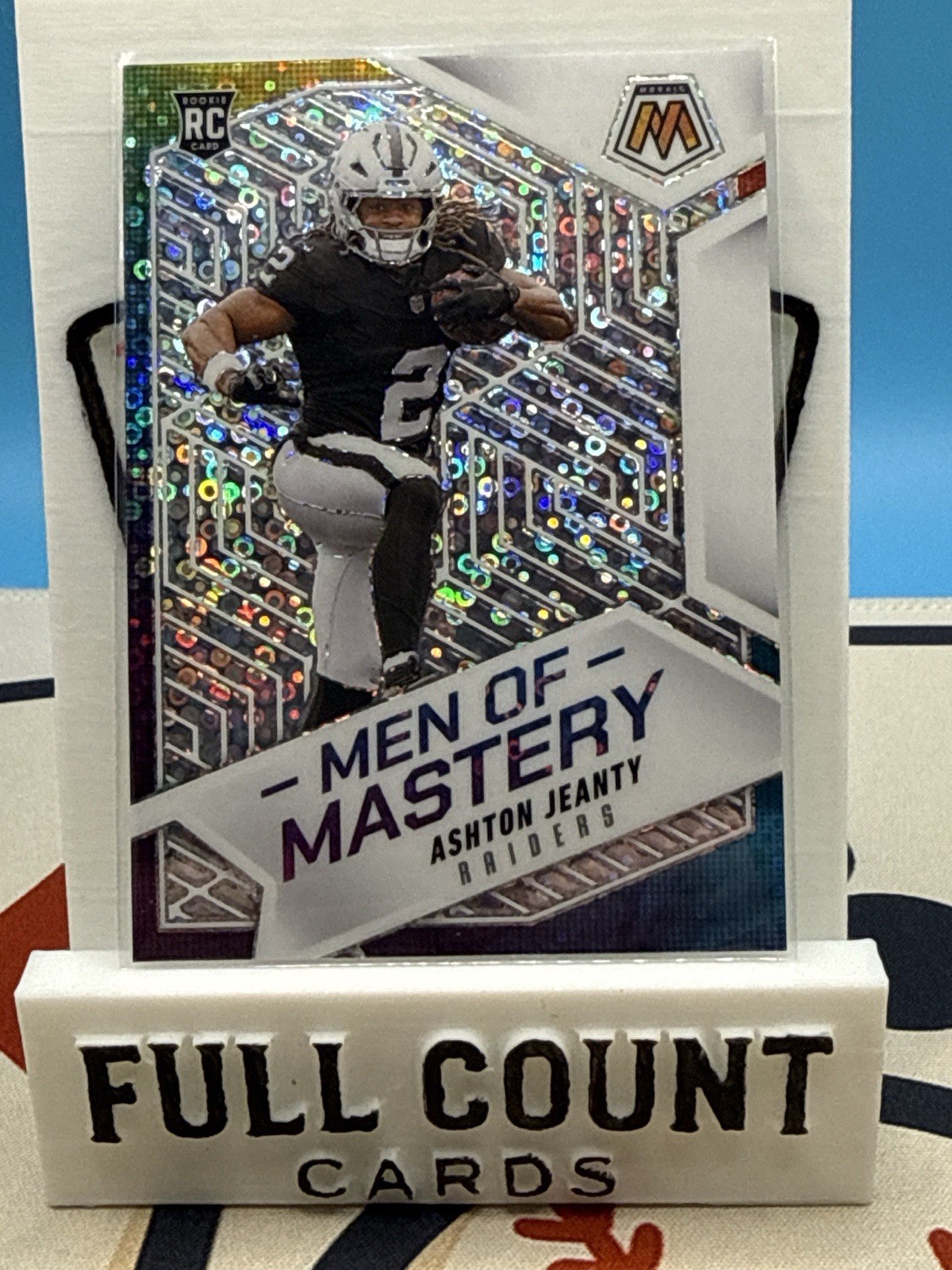2025 Panini Mosaic Men of Mastery No Huddle Silver #18 Ashton Jeanty RC Raiders