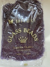 11/0 MIYUKI ROUND SEED BEADS VIOLET GOLD LUSTER 250g NEW 