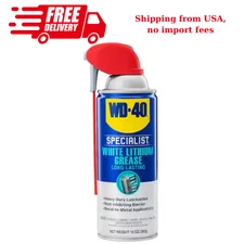 WD-40 SPECIALIST 10 oz. White Lithium Grease, Long-Lasting Grease Spray