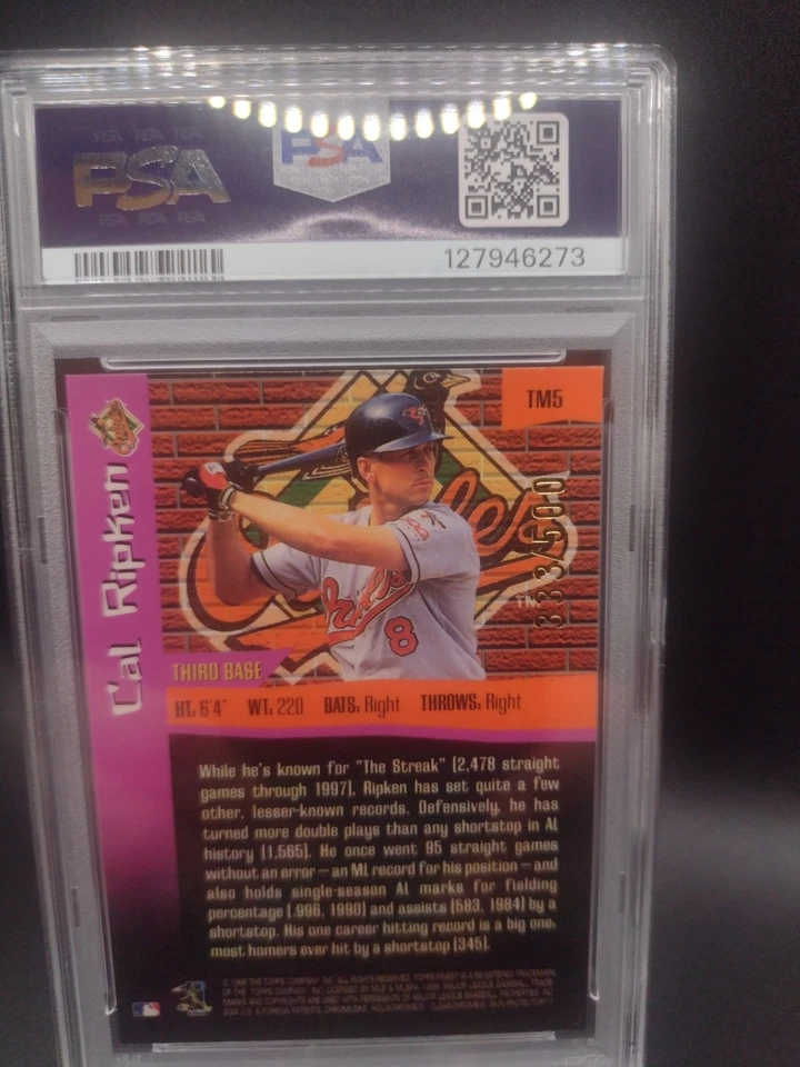 1998 Finest The Man Cal Ripken Jr с покрытием #TM5 как новый 9 - Изображение 2 из 2