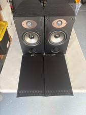 Par de altavoces de estantería Polk TSx220B negros 2.0 con cable Banana Jack marrón/negro