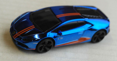 Majorette Lamborghini Huracan LP 610-4 blauchrom Sportwagen Auto Car blue chrome