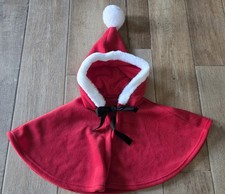 Fork Chips Girl Toddler Baby Christmas Red Cape