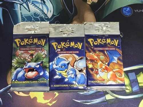 1999 Factory Sealed Pokemon Unlimited Base Set Long Crimp Booster Pack Set