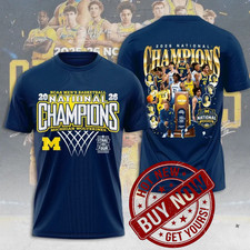 NEW  Michigan 2026 Champions Shirt Wolverines Basketball National Trophy