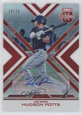 2016 Panini Elite Extra Edition Status Red Die-Cut 14/75 Hudson Potts Auto 0d4