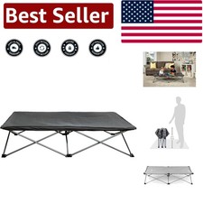 Comfortable Portable Toddler Sleeping Cot - Gray, Lightweight 54x28x12 Inch