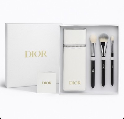 Dior Backstage 3pc Makeup Brush Set with White Case Limited