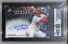 2022 Topps Pristine Popular Demand #PDA-JS Juan Soto SGC 10 Gem Auto Nationals 