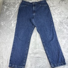 Riders Denim Jeans Womens 18M Dark Wash 100 Cotton Straight Leg Boyfriend 0791